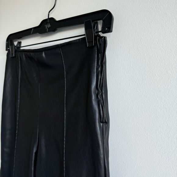 ZARA Black Faux Leather Skinny Leggings Small - Picture 2 of 4